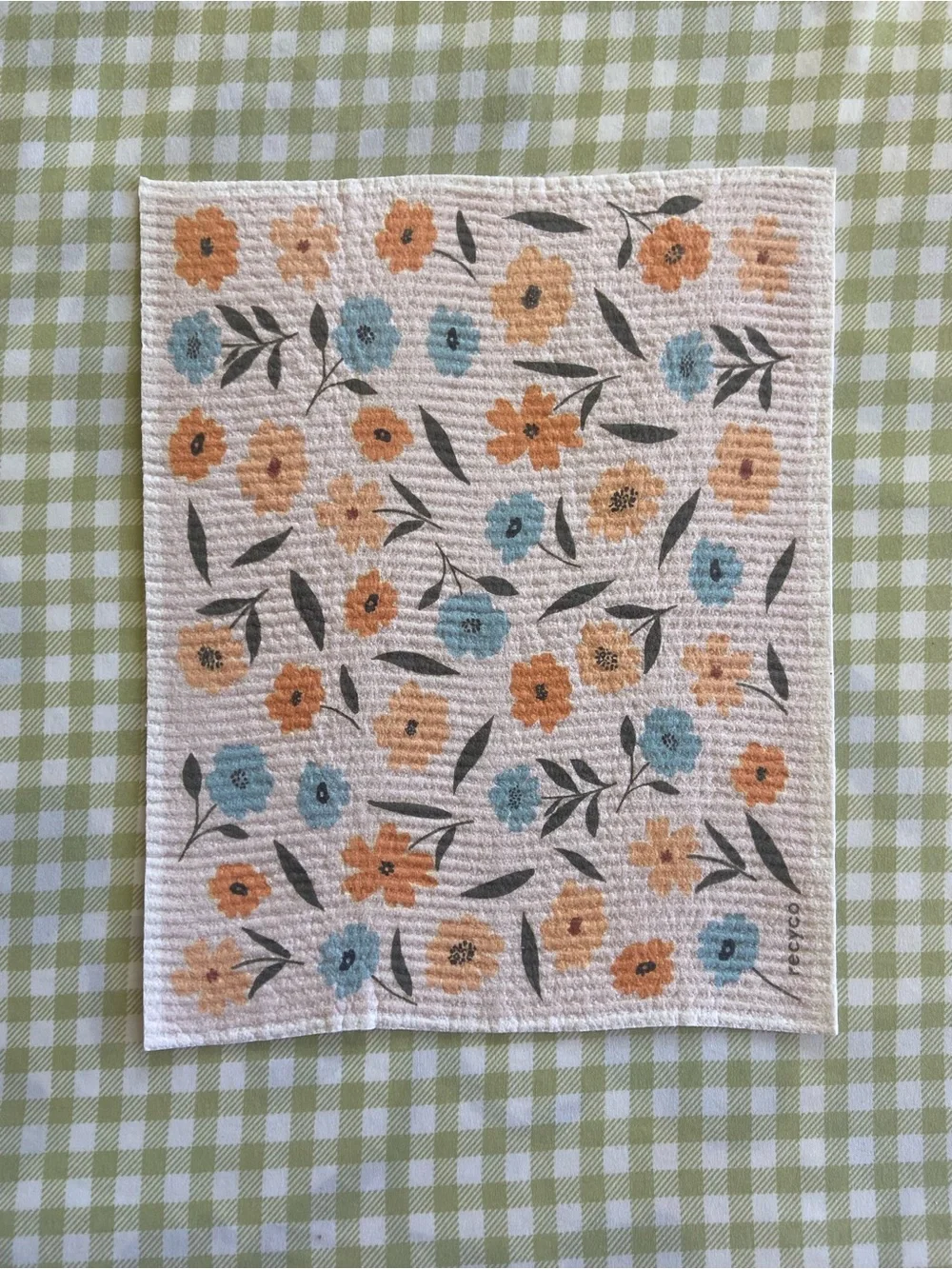 Set of 6 Patterned Swedish Dishcloths- Autumn Designs